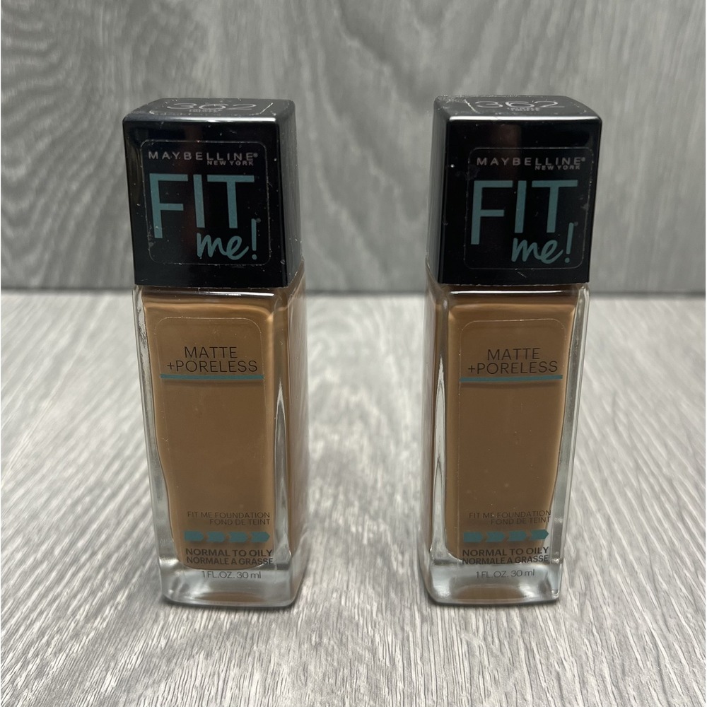 Maybelline Fit Me Matte + Poreless Foundation 362 Truffle 1 fl‎ oz - Lot of 2